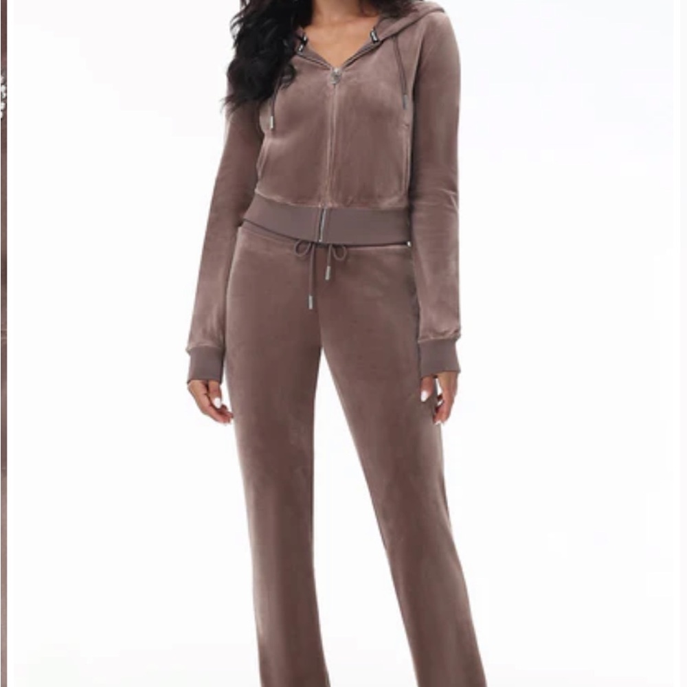 Brown Velour Tracksuit